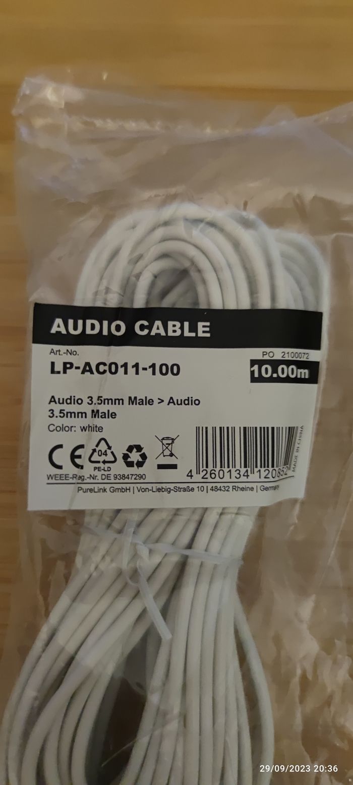 Câble de connexion audio 10 m - photo numéro 2