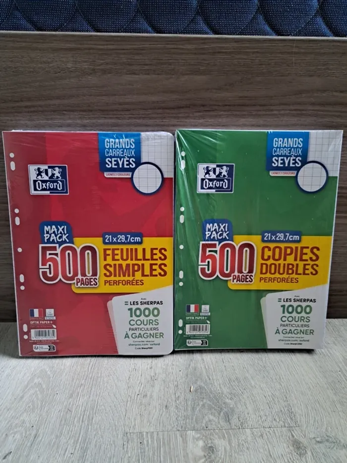Feuilles simples + Feuilles doubles Oxford