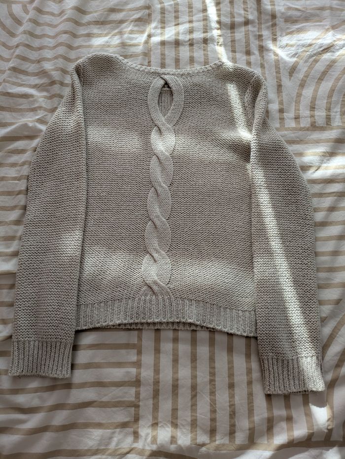 Pull Camaïeu - Grosse Maille & Tresse Dos Ouvert - photo numéro 3