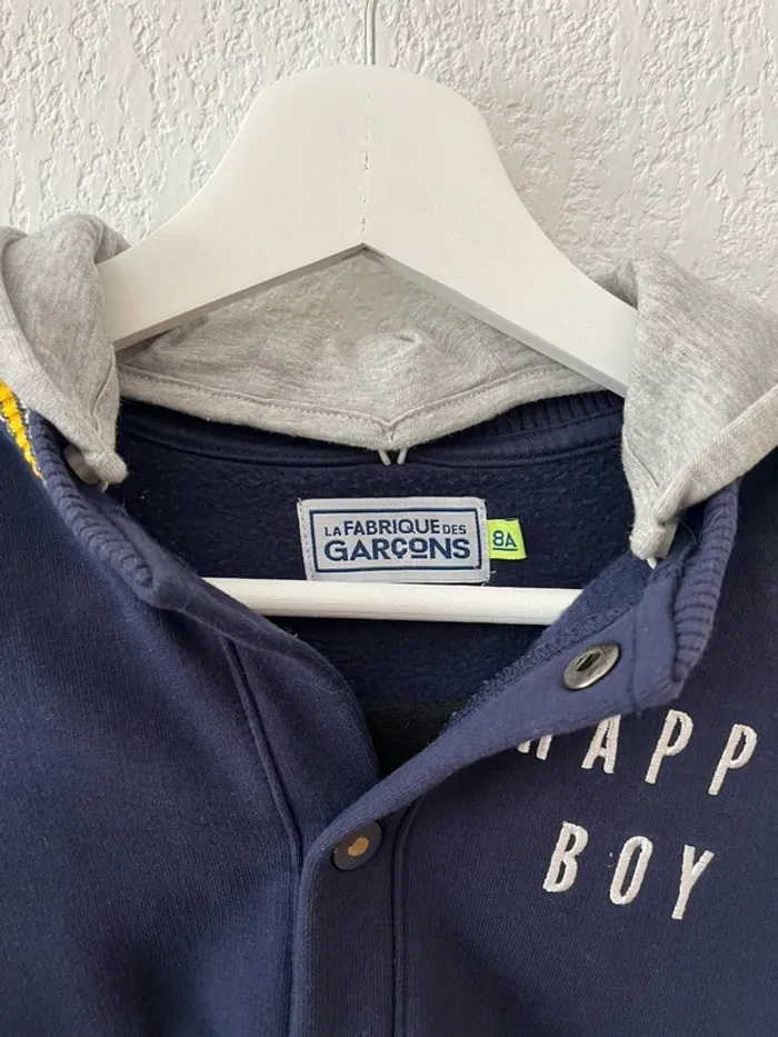Veste à capuche garçon Happy Boy – La Fabrique des Garçons (8 ans) - photo numéro 4