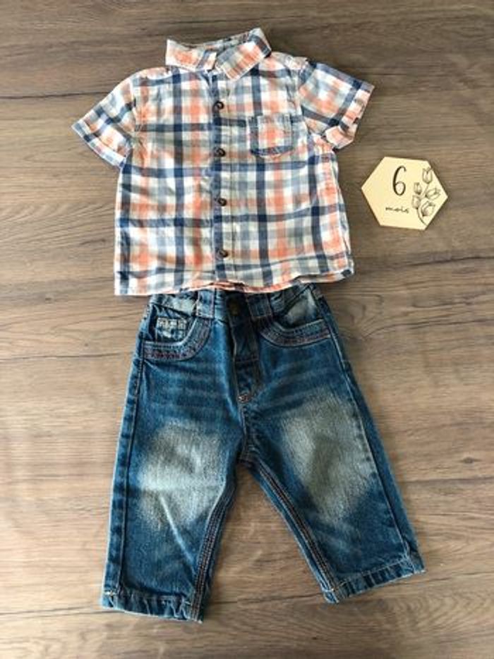 Ensemble chemise et pantalon 6 mois