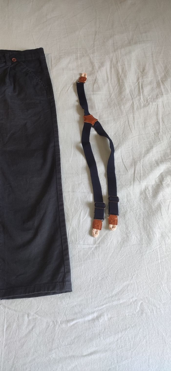 Pantalon avec bretelles garçon 5/6 an, - photo numéro 3