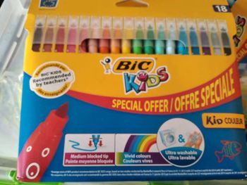 Feutres neufs pochette de 18 bic kids