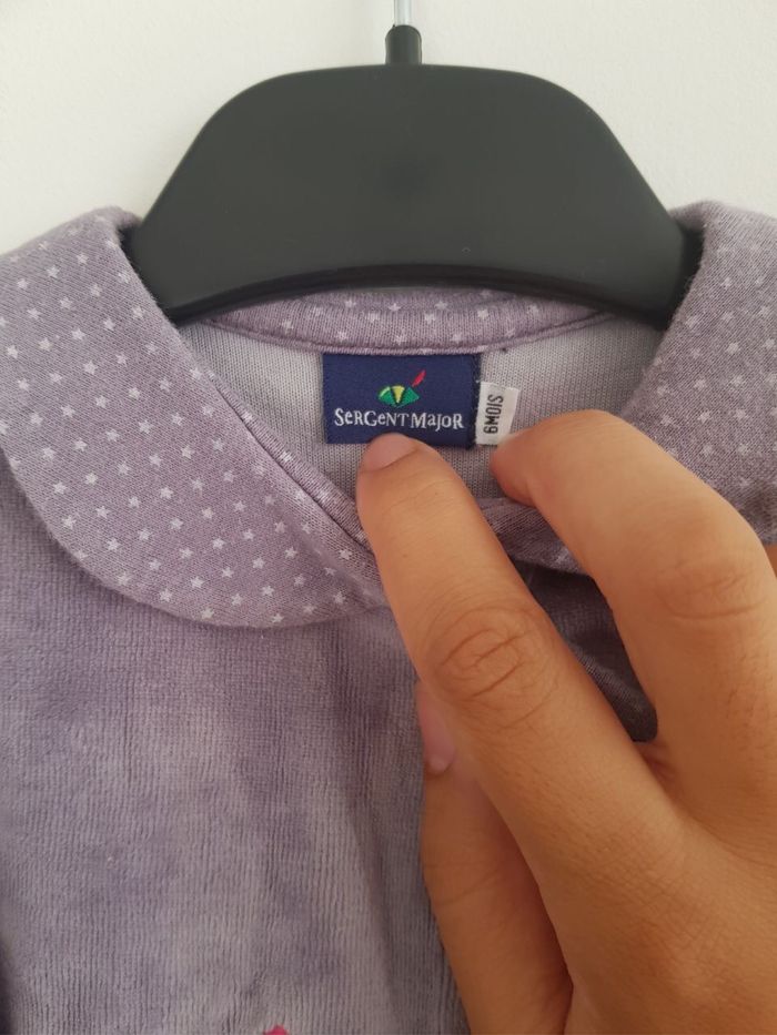 Pyjama en velours taille 6mois - photo numéro 3