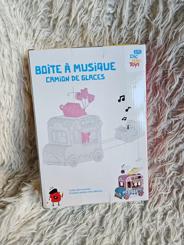 Activité manuelle - loisirs créatifs - créer ta boîte a musique camion de glace en bois Neuf - photo numéro 2