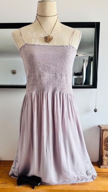 Robe bustier à bretelles beige grisée Chattawak taille xl 42