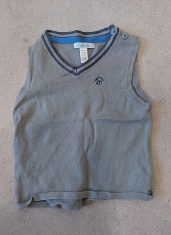 Pull fin sans manche okaidi garçon 24 mois