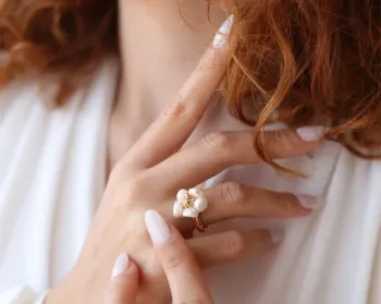 Bague pierre de culture et plaque or neuve