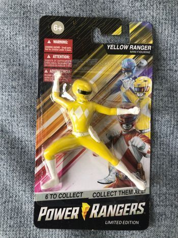 Figurine mini power rangers retro jaune