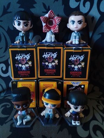 Lot De 6 Figurines Bobble Heads Stranger Things McDonald's Netflix Collection Complète 2025