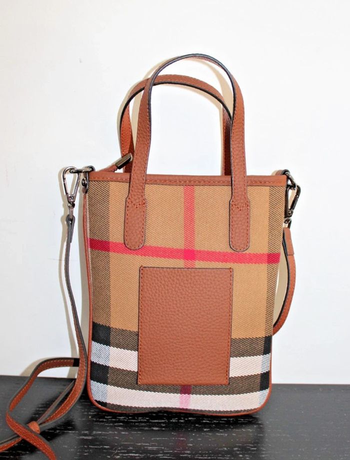 sac a porter en bandoulière ou main toile tartan  + cuir synthétique dimension  22 x 15 x 2 cms - photo numéro 3