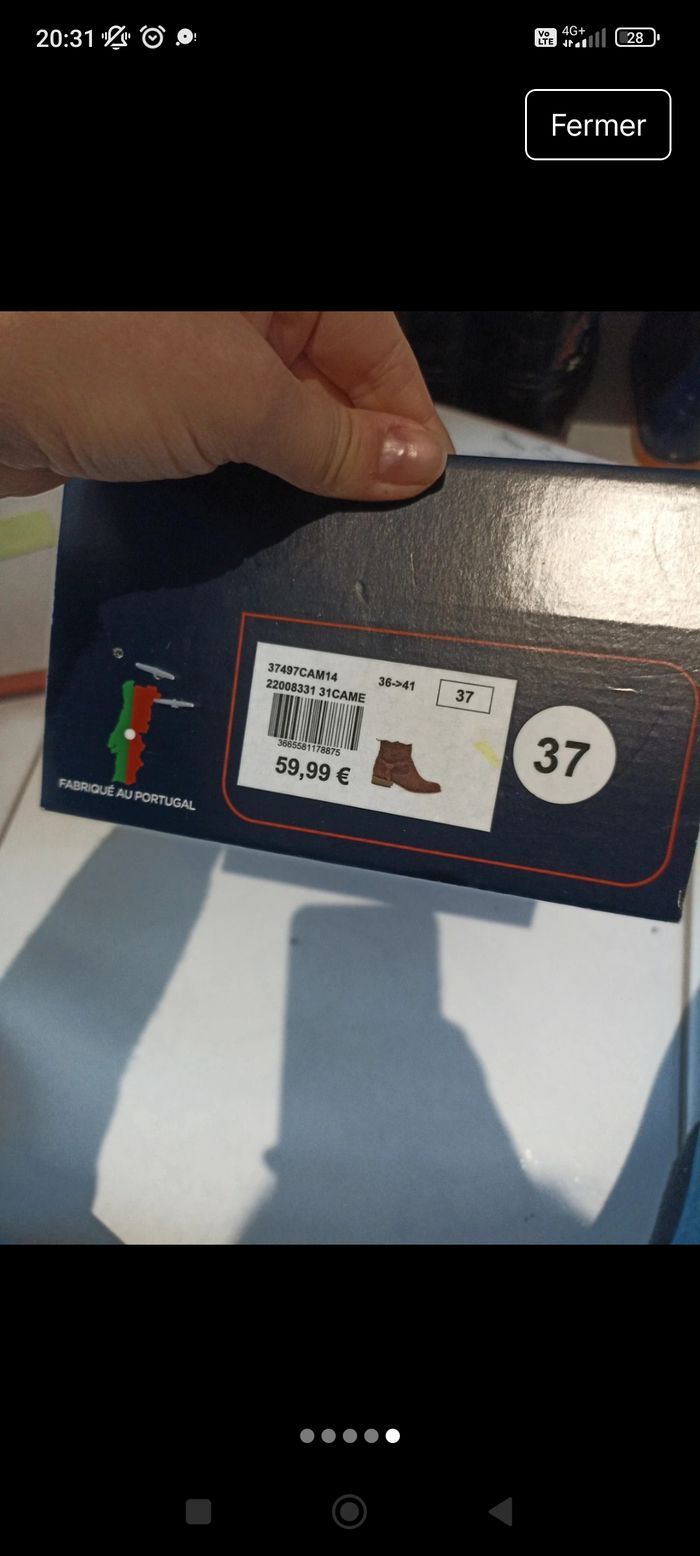 Bottine t 37 - photo numéro 4