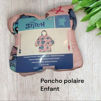 7/14 ans Poncho polaire stitch Disney