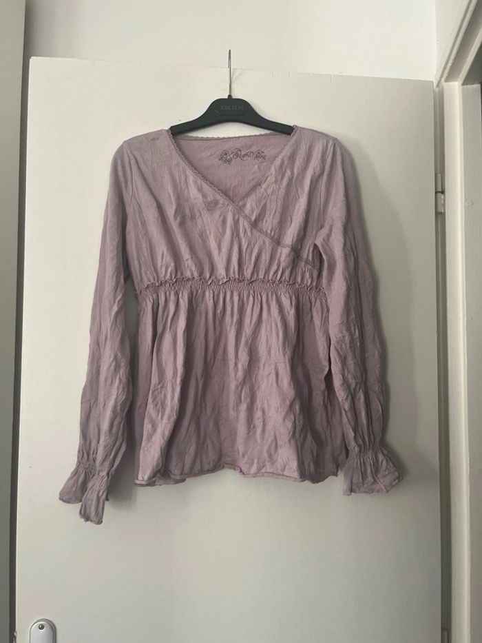 Blouse okaidi mauve