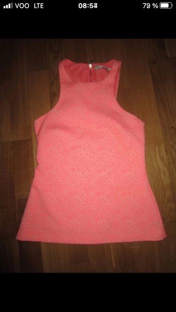 Joli top corail  zara style vintage neuf xs