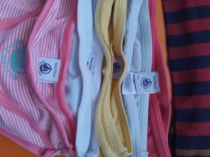 Lot 6 Petites culottes un collant petit bateau - photo numéro 4