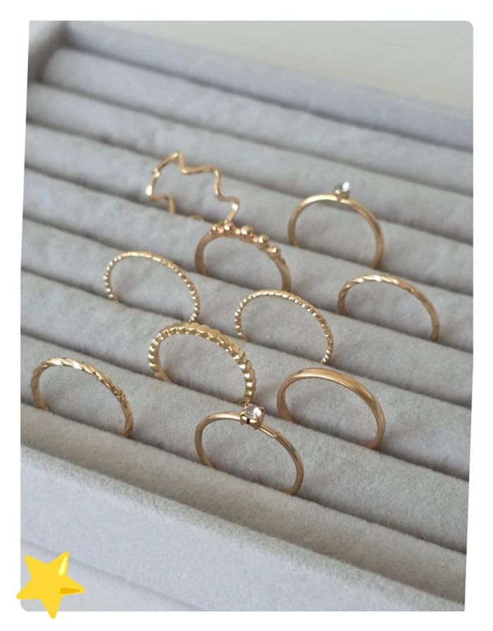 Lot 10 bague taille 17,3 lot B