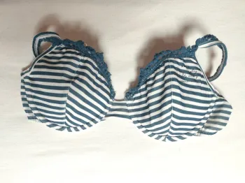 Soutien-gorge IKKS bleu et blanc 90C