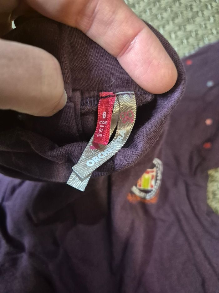 Lot de 5 t-shirts fille cols roulés - 6 mois - photo numéro 8