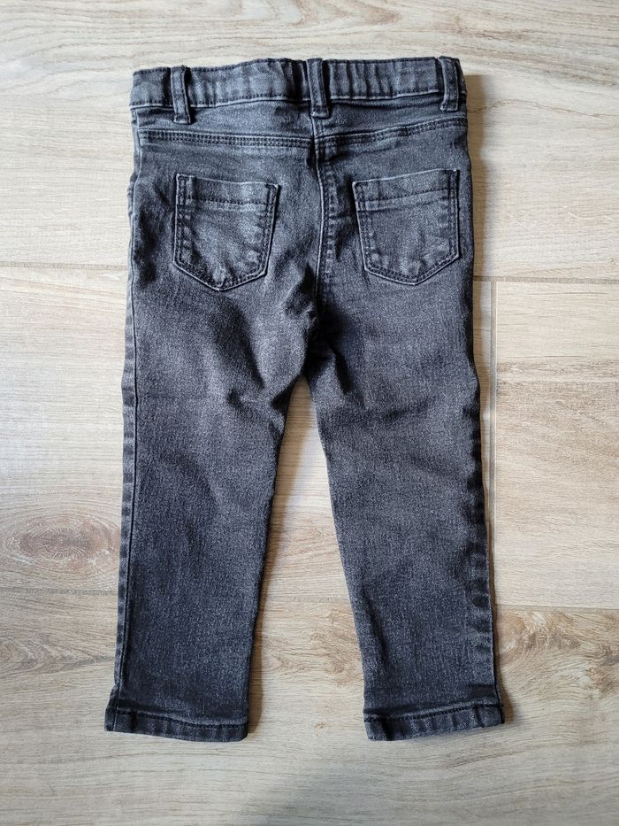 Ensemble pull molletonné fleuri et jeans taille 24 mois - photo numéro 7