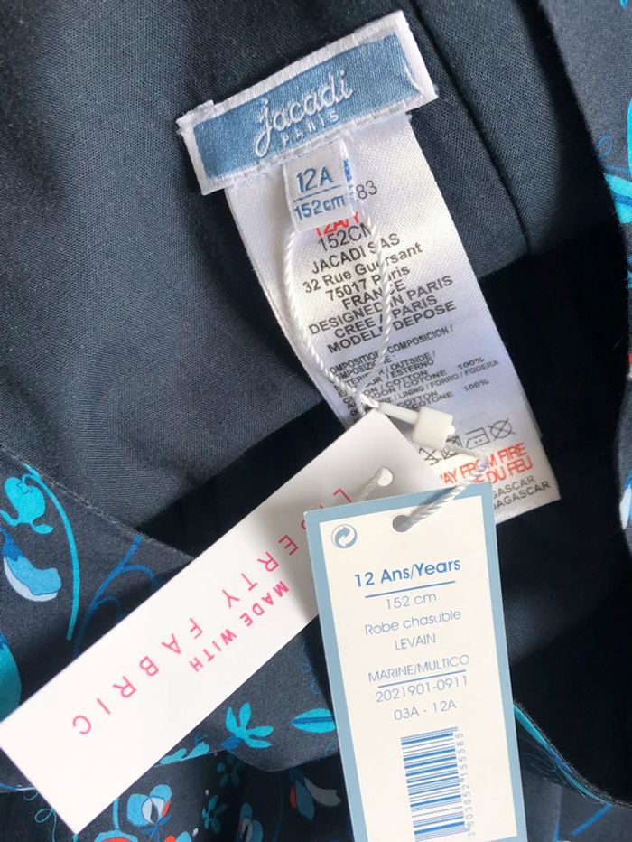 Robe chasuble en Liberty Maynard's garden Jacadi T-12 ans - photo numéro 3