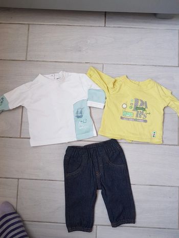 Ensemble haut manche longue et jean 3mois