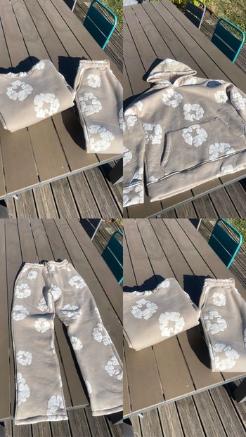 Ensemble à fleur beige