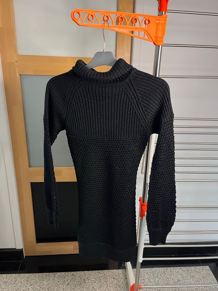 Robe pull col roulé noir - photo numéro 6