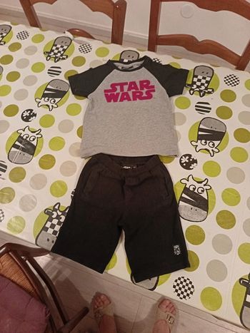 Ensemble short + tee-shirt Starwars 4 ans
