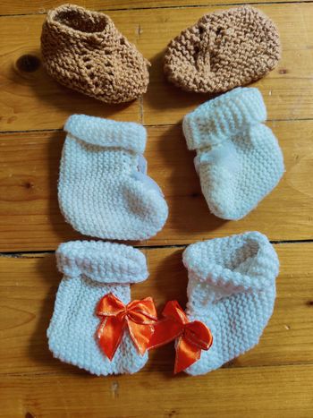 Chaussons laine naissance