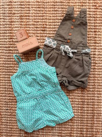 Lot combishorts Obaibi 3mois / 60cm