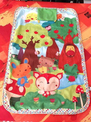 Tapis d'éveil tissu coloré bébé V TECH Vtech jardin enchanté des ptits copains (tapis vendu seul)