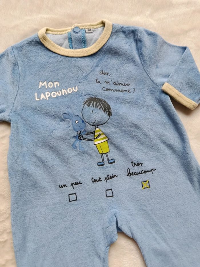 Pyjama velours 3 mois - photo numéro 2