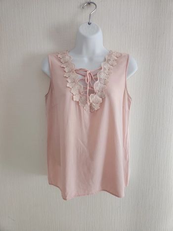 Haut fluide sans manches rose pâle Naf Naf 36