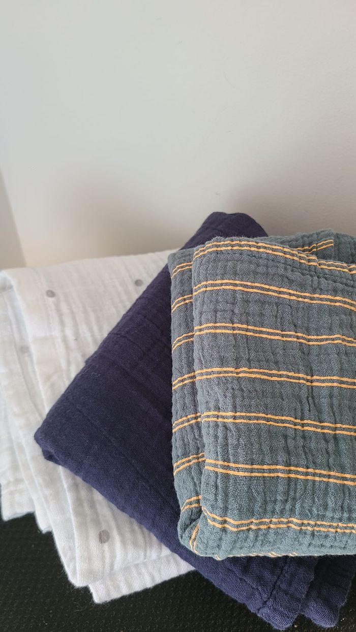 doudou lange coton froissé 60 x 60 cm lot - photo numéro 5