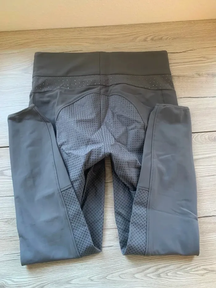 Legging Full Grip Pikeur – Gris Clair – Très Bon État – Strass – Taille L - photo numéro 6