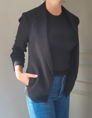 Veste blazer tailleur h&m noir 36 taille S