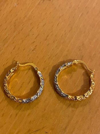 Boucles d'oreilles neuves en argent