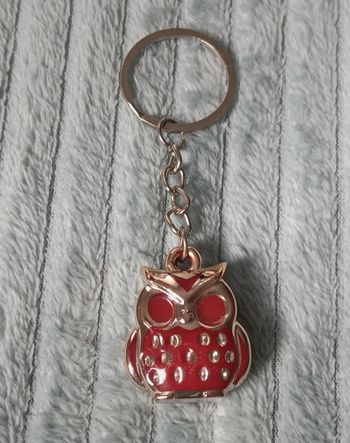 Porte-clés hibou rouge