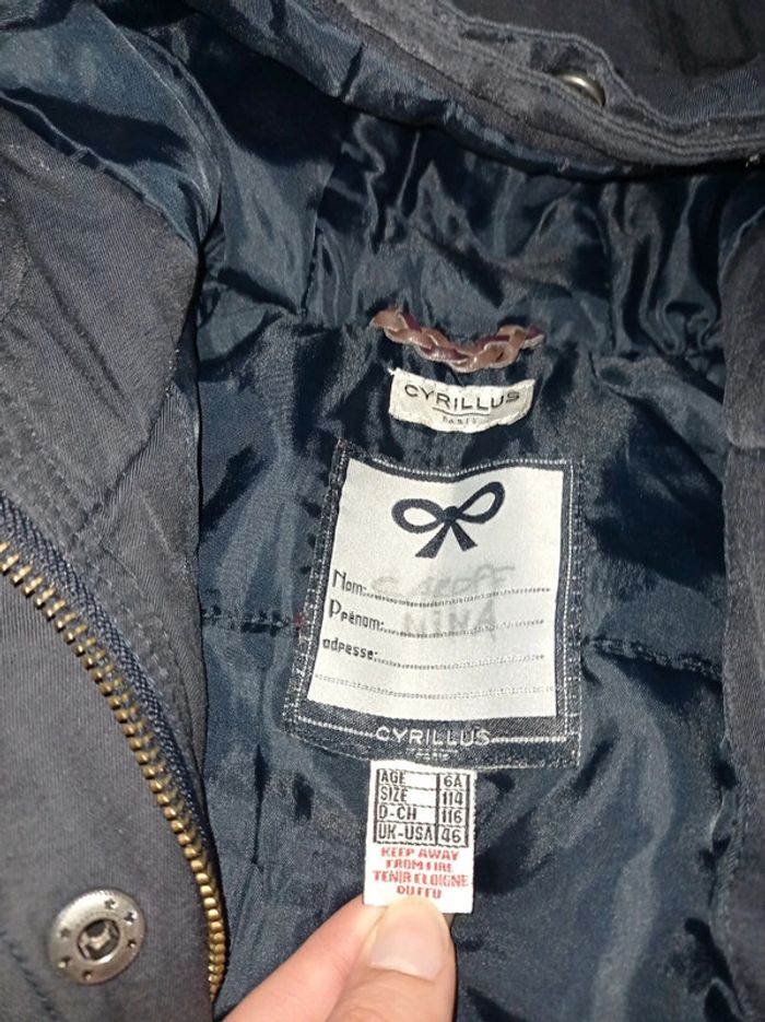 Cyrillus manteau long 6 ans marine 👉 idéal pour la rentrée - photo numéro 2