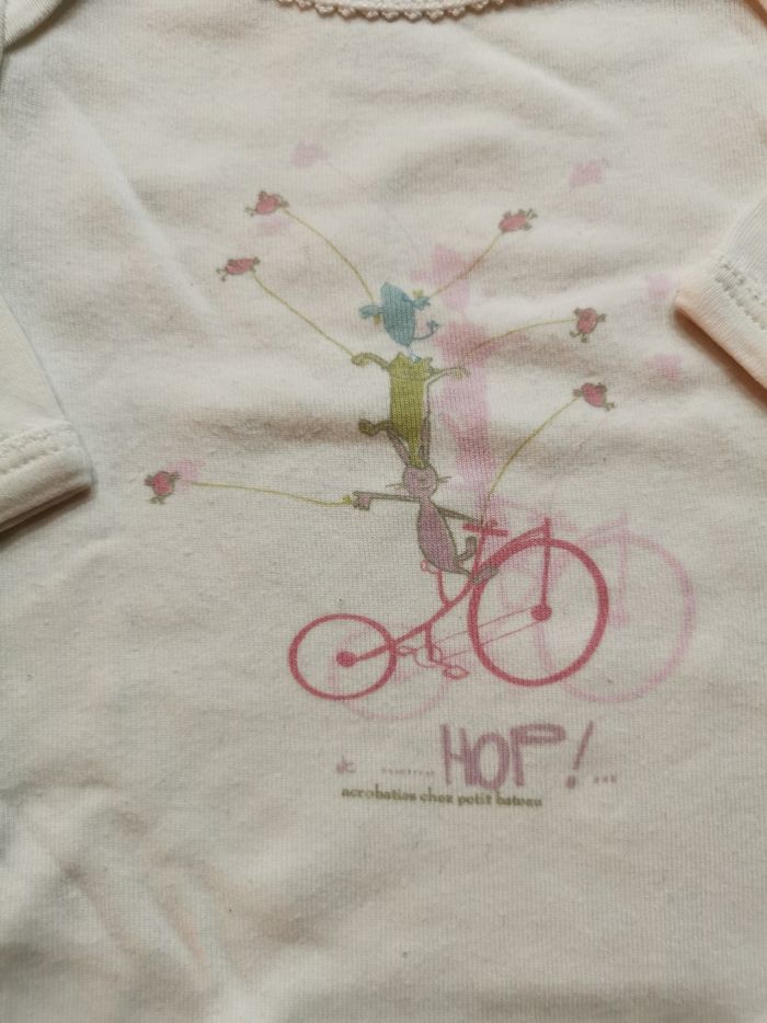 Lot de 3 bodies bébé fille 3mois petit bateau TBE - photo numéro 6