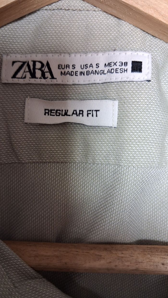 Chemise Zara homme vert clair taille S regular fit - photo numéro 7