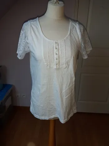 Tshirt manches dentelle