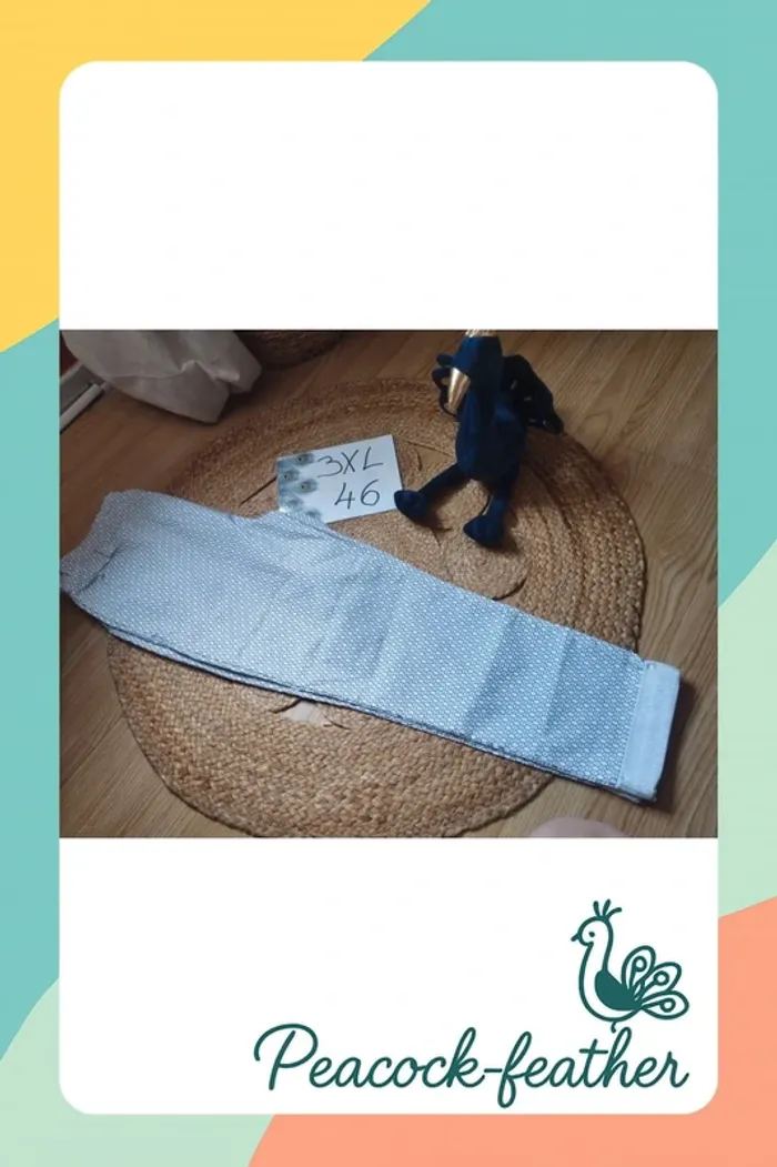 Pantalon blanc imprimé neuf 46 - photo numéro 8