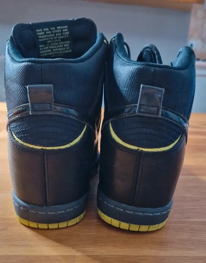 Baskets Nike dunk compensées noir et vert fluo - photo numéro 18