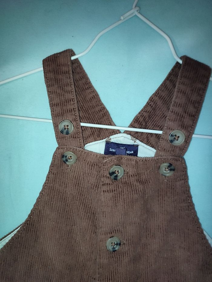 Salopette bébé 9 mois en velours sergent major - photo numéro 3