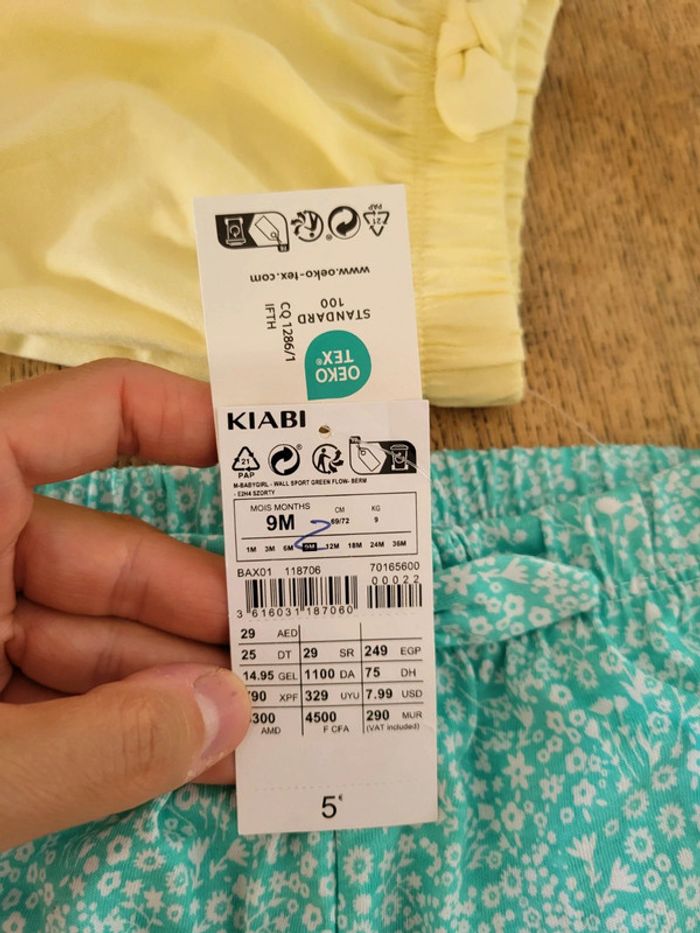 Lot de 2 shorts fille 9 mois - photo numéro 6