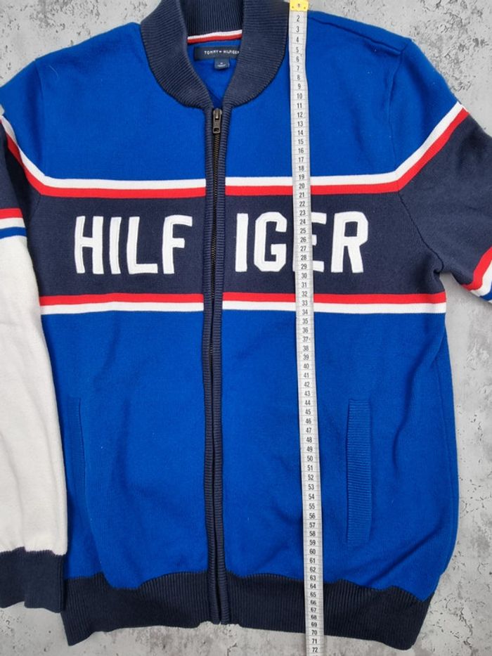 Veste zippée Tommy Hilfiger – Bleu & Blanc – Taille M Hommes (mesures en photos) - photo numéro 10