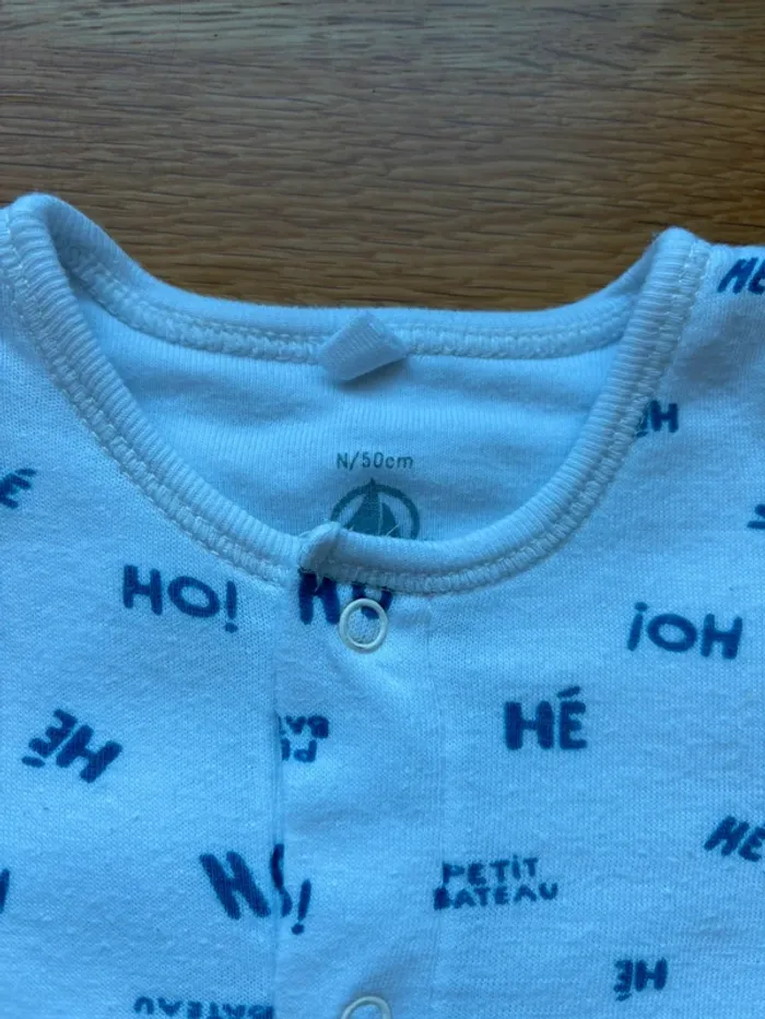 Beau bodyjama petit bateau naissance garçon - photo numéro 2