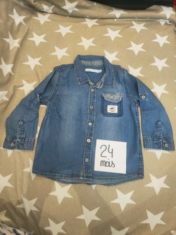 Chemise manches longues bébé garçon 24 mois gemo